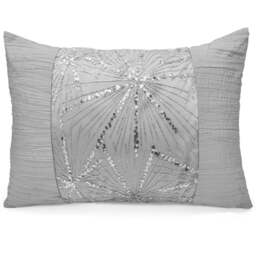 Velosso Marini Silver Crinkle Filled Boudoir - Size: 30 x 40cm - Grey - Wilko