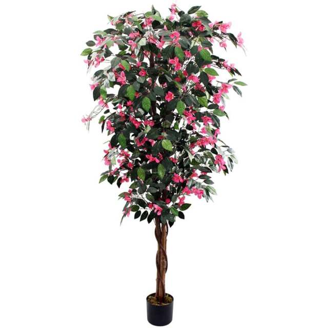 Leaf Pink Flower Bougainvillaea Artificial Tree in Pot 6ft - Size: 180 x 60 x 60cm - Wilko - image 1
