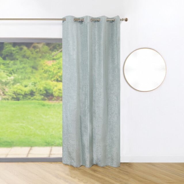 Selena Blackout Curtain Panel Sage - Wilko - image 1