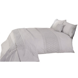 Rapport Home Everdean Super King Silver Duvet Set - Cream - Wilko - thumbnail 3