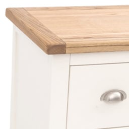 Cabinet Bits Tropea 4 Drawer Off White Chrome Cup Handle Chest of Drawers - Wilko - thumbnail 7