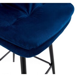 Florence Navy Bar Stool - Size: Single - Blue - Wilko - thumbnail 7