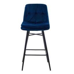 Florence Navy Bar Stool - Size: Single - Blue - Wilko - thumbnail 4