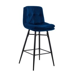 Florence Navy Bar Stool - Size: Single - Blue - Wilko - thumbnail 2