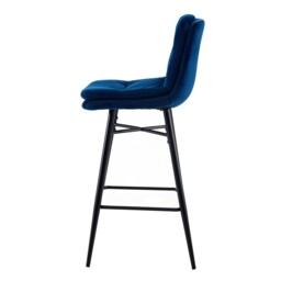 Florence Navy Bar Stool - Size: Single - Blue - Wilko - thumbnail 5