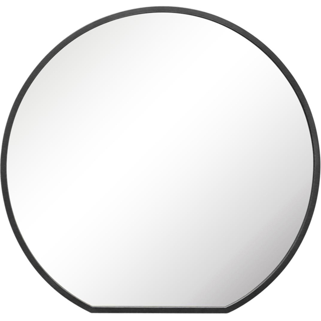 MirrorOutlet The Circulus Black Flat Bottom Circular Outdoor Garden Wall Mirror 126 x 120cm - Size: 120 x 126 x 3cm - Wilko - image 1