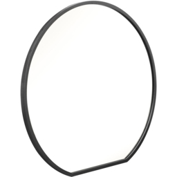 MirrorOutlet The Circulus Black Flat Bottom Circular Outdoor Garden Wall Mirror 126 x 120cm - Size: 120 x 126 x 3cm - Wilko - thumbnail 4