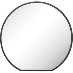 MirrorOutlet The Circulus Black Flat Bottom Circular Outdoor Garden Wall Mirror 126 x 120cm - Size: 120 x 126 x 3cm - Wilko - thumbnail 1