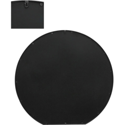 MirrorOutlet The Circulus Black Flat Bottom Circular Outdoor Garden Wall Mirror 126 x 120cm - Size: 120 x 126 x 3cm - Wilko - thumbnail 5