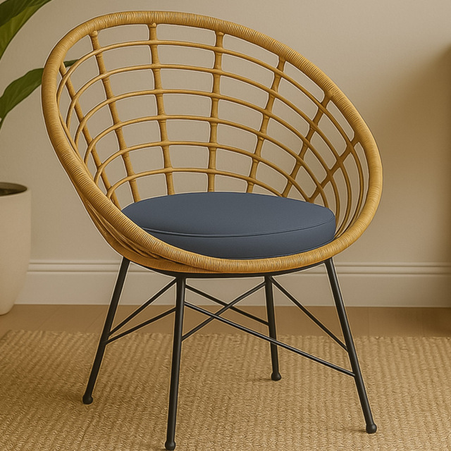 Home Republic Venice Rattan Woven Curved Chair - Size: 70 x 66 x 75cm - n/a - Homerepublic - Wilko - image 1