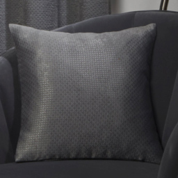 Serene Metro Charcoal Grey Cushion Cover - Size: 43 x 43cm - Wilko - thumbnail 3