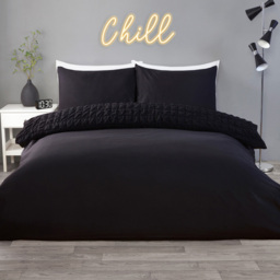 Kingston Check Duvet Set Black Double - My Home - Wilko - thumbnail 3