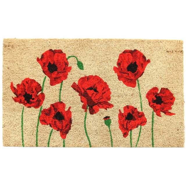 Coco & Coir Eternal Poppy Coir Door Mat 45 x 75cm - n/a - Coco & Coir ® - Wilko - image 1