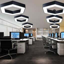 ENER-J HexaGlow 25-50W CCT Adjustable Black Hollow Hexagon LED Light - Size: 6 x 60 x 90cm - ENERJ - Wilko - thumbnail 3