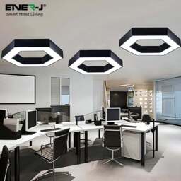 ENER-J HexaGlow 25-50W CCT Adjustable Black Hollow Hexagon LED Light - Size: 6 x 60 x 90cm - ENERJ - Wilko - thumbnail 7