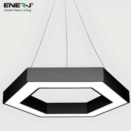 ENER-J HexaGlow 25-50W CCT Adjustable Black Hollow Hexagon LED Light - Size: 6 x 60 x 90cm - ENERJ - Wilko - thumbnail 4