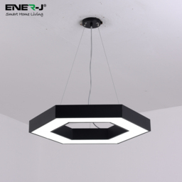 ENER-J HexaGlow 25-50W CCT Adjustable Black Hollow Hexagon LED Light - Size: 6 x 60 x 90cm - ENERJ - Wilko - thumbnail 5