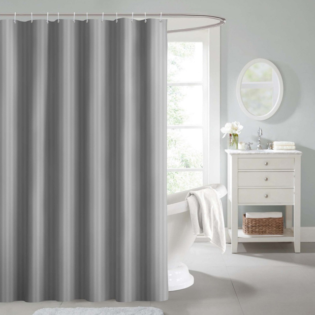 Intimates Grey Stripe Shower Curtain - Wilko - image 1