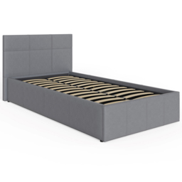 GFW Single Grey Faux Leather End Lift Ottoman Bed with Bonnell Mattress - Wilko - thumbnail 4