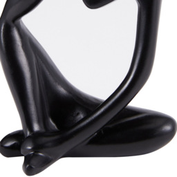 Living and Home Thinker Black Resin Tabletop Abstract Decor Ornament 13cm - Size: 13 x 8 x 12cm - Wilko - thumbnail 4