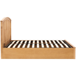 GFW Madrid Double Oak Wood Ottoman Bed - Brown - Wilko - thumbnail 7