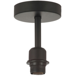 Happy Homewares Traditional Matt Black Ceiling Light - Size: 17 x 12 x 12cm - Wilko - thumbnail 1