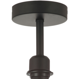 Happy Homewares Traditional Matt Black Ceiling Light - Size: 17 x 12 x 12cm - Wilko - thumbnail 3