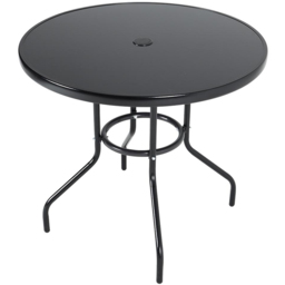 Living and Home Wicker 4 Seater Black Tempered Glass Bistro Set - Wilko - thumbnail 5