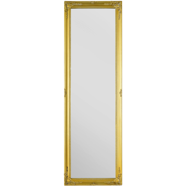 MirrorOutlet Fraser Gold Beaded Wall Mirror 122 x 41cm - Wilko - image 1