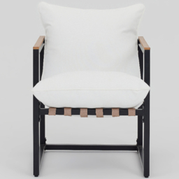 Home Detail Marbella 2 Seater Black Balcony Lounge Set with Ivory Cushions - Wilko - thumbnail 4