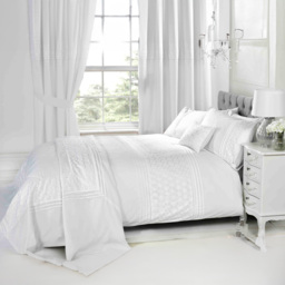 Rapport Home Everdean Double White Duvet Set - Pink - Wilko - thumbnail 1