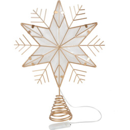 LED Star Christmas Tree Topper - Gold - Wilko