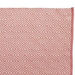 Hug Rug Coral Pink Woven Diamond Rug 160 x 230cm - Size: 160 x 130cm - Wilko - thumbnail 3