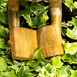 Marco Paul Bronze Lying Elf Reading a Book Garden Ornament - Size: 41 x 20 x 10cm - Brown - Wilko - thumbnail 4
