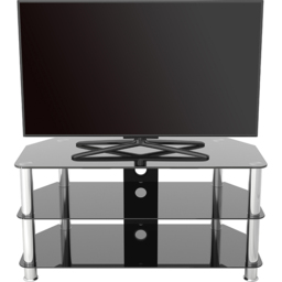 AVF Classic 3 Shelf Black Glass and Chrome Corner TV Stand - AVF Group Ltd - Wilko - thumbnail 7