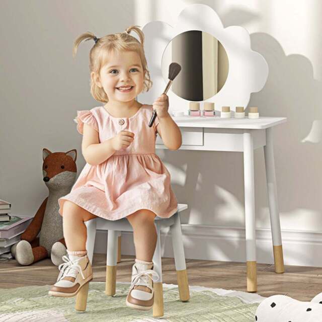 AIYAPLAY Cloud Dressing Table Set - White - Wilko - image 1