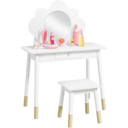 AIYAPLAY Cloud Dressing Table Set - White - Wilko - thumbnail 3