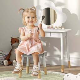 AIYAPLAY Cloud Dressing Table Set - White - Wilko - thumbnail 1