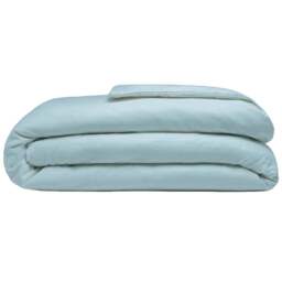 Serene Super King Size Blue Brushed Cotton Duvet Cover - Wilko
