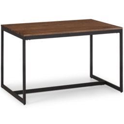 Julian Bowen Tribeca 4 Seater Dining Set Walnut - Black - Wilko - thumbnail 4