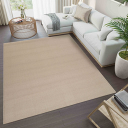 Desire Rugs Simple Light Beige Low Pile Felt Backing Tufted Rug 110 x 60cm - Size: 60 x 110cm - Cream - Wilko - thumbnail 6