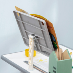 Portland Kids Grey Study Desk and Chair Set - Size: 60 x 45 x 102cm - Wilko - thumbnail 4