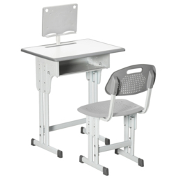 Portland Kids Grey Study Desk and Chair Set - Size: 60 x 45 x 102cm - Wilko - thumbnail 3