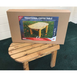 Charles Taylor Traditional Coffee Table - Size: 90 x 53 x 45cm - Brown - Wilko - thumbnail 4
