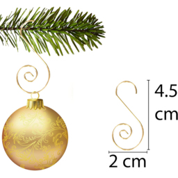Shatchi Gold Swirl Tree Decoration Hooks 40 Pack - Size: 35 x 1.5 x 25cm - Wilko - thumbnail 7