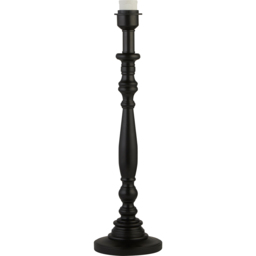 Lighting Collection Baldwin Black Candle Stick Spindle Table Lamp Base 54cm - Size: 59 x 21 x 21cm - Wilko