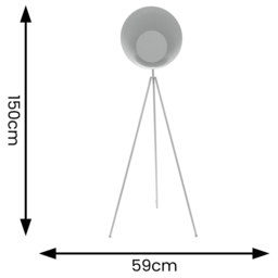ValueLights Saffy Matte Grey Shade LED Floor Lamp - Wilko - thumbnail 7