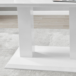 Furniturebox Molini Solara 6 Seater Dining Set White Gloss and Chrome - Wilko - thumbnail 7