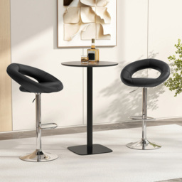 Costway Black Height Adjustable Swivel Bar Stool Set of 2 - Size: 62 x 56 x 36cm - Wilko - thumbnail 4