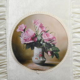 Intimates Velvet Pleated Floral Filled Cushion 45 x 45cm 2 Pack - Size: 43 x 43cm - Cream - Wilko - thumbnail 3